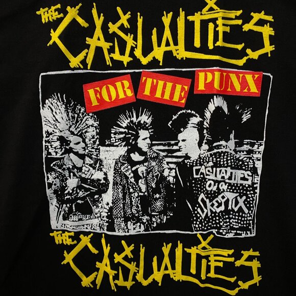 The Casualties For The Punx Album Street Punk Band T-Shirt Large - Picture 2 of 4